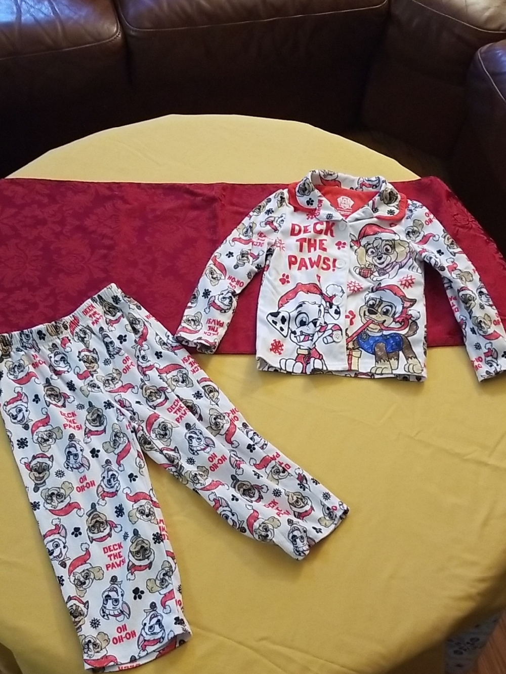 ❣5 for $25 Sale❣ Paw Patrol Holiday Flannel Pajama Set - Size 3T